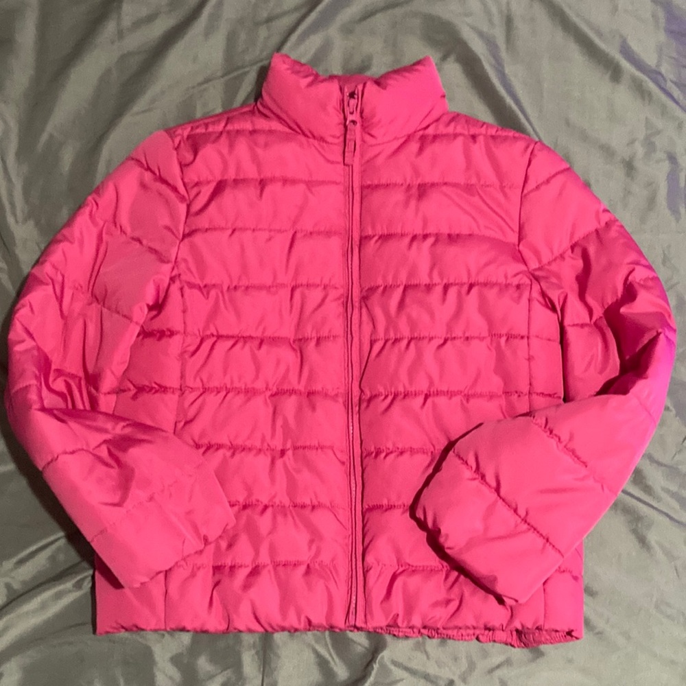 Pink puffer coat from Place!